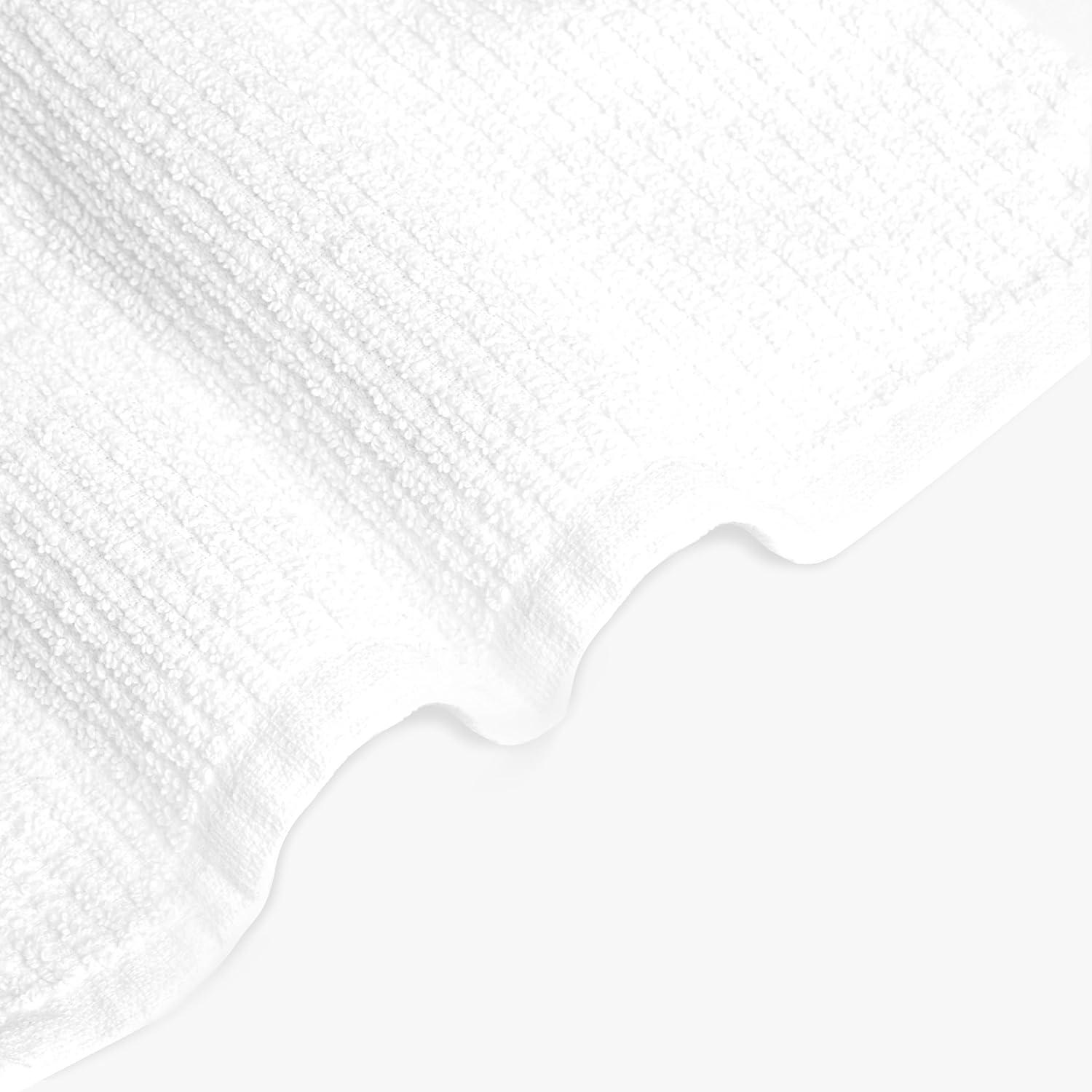 imageTens Towels 24 Pack Ribbed Weave White Barmop100 Cotton 16x19 inches Super Absorbent Kitchen Bar Towels Lighter Weight Cleaning Cloths Perfect for Drying Dishes at Home and Restaurant24