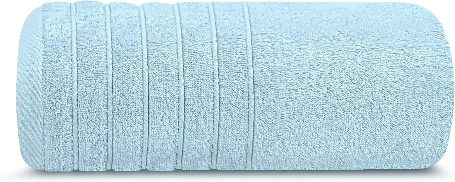 imageTens Towels Pack of 1 Jumbo Bath Sheet 40 x 80 Inches Extra Large ampamp Light Weight Quicker to Dry 100 Cotton Super Soft ampamp Absorbent Perfect to Wrap Yourself in Dark GreySky Blue