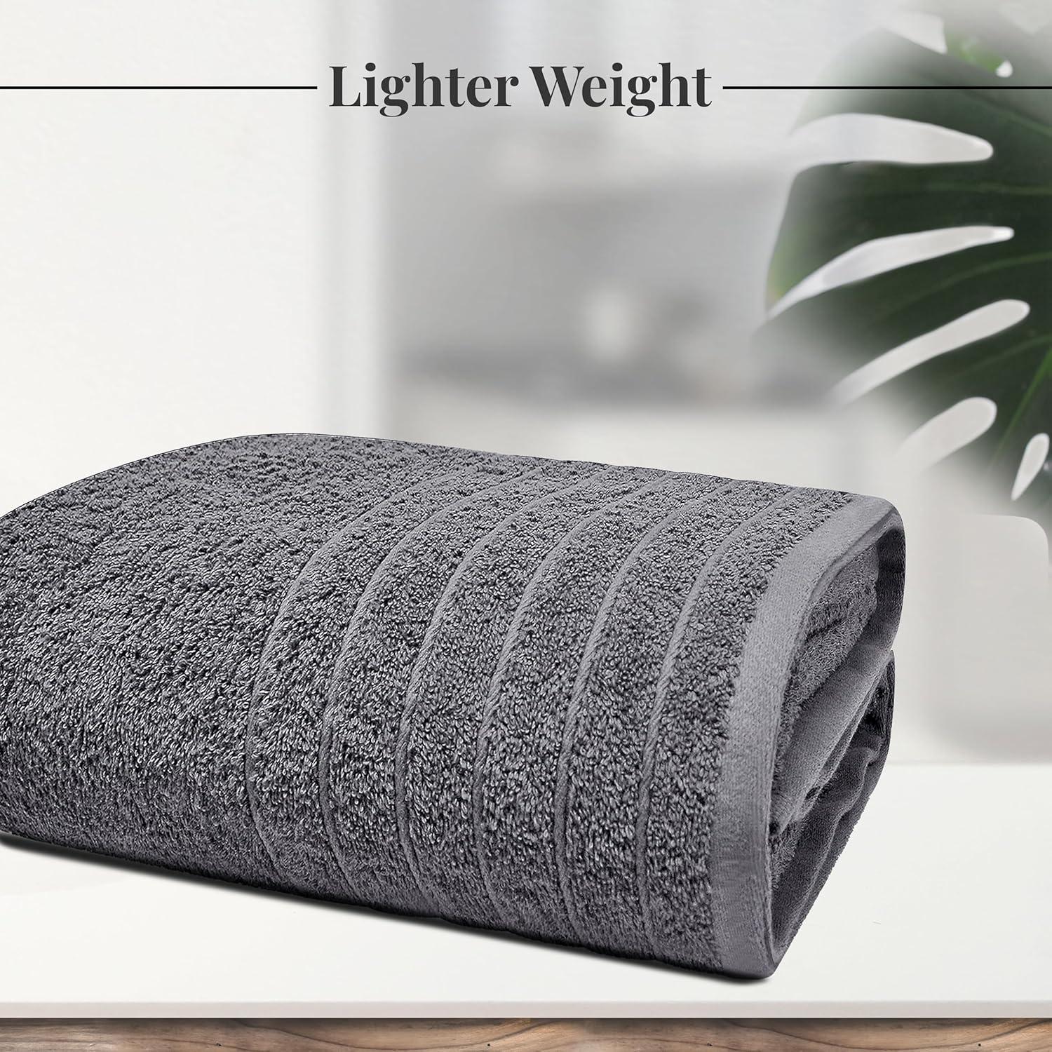imageTens Towels Pack of 1 Jumbo Bath Sheet 40 x 80 Inches Extra Large ampamp Light Weight Quicker to Dry 100 Cotton Super Soft ampamp Absorbent Perfect to Wrap Yourself in Dark GreyDark Grey