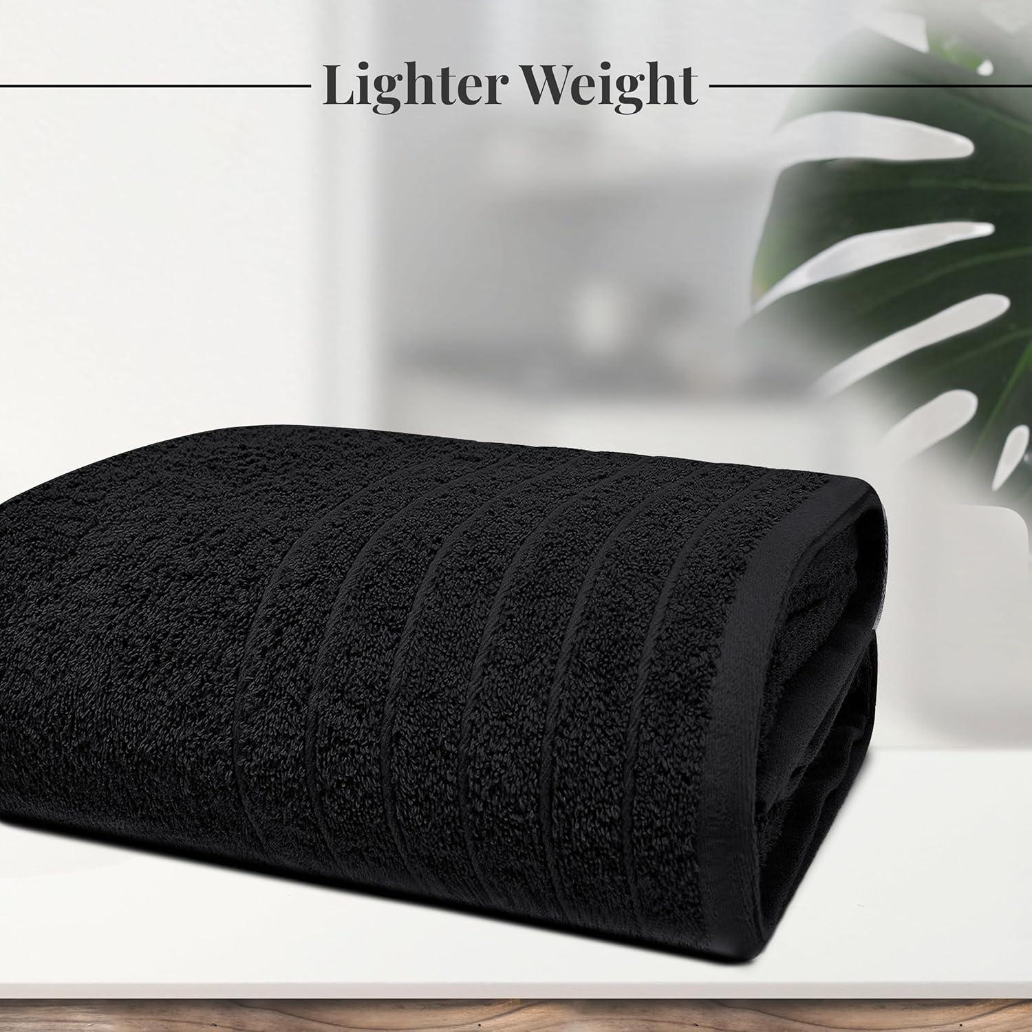 imageTens Towels Pack of 1 Jumbo Bath Sheet 40 x 80 Inches Extra Large ampamp Light Weight Quicker to Dry 100 Cotton Super Soft ampamp Absorbent Perfect to Wrap Yourself in Dark GreyBlack