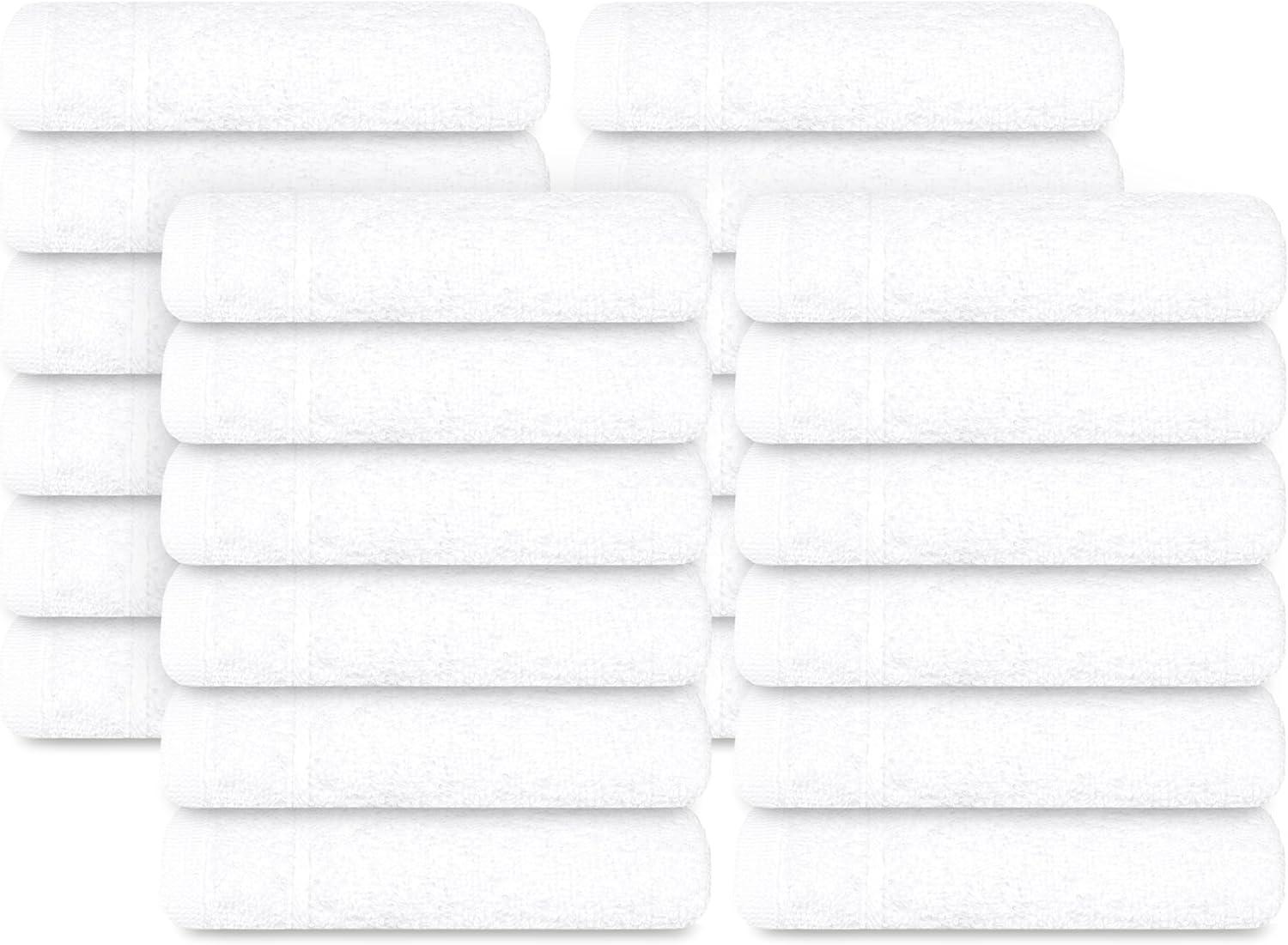 imageTens Towels Pack of 12 Washcloths 12 x 12 Inches Lighter Weight Quick to Dry Super Soft ampamp Absorbent Gentle Face Towels Hotel Quality Perfect for Bathroom Gym Spa Dark Grey 12 PackWhite