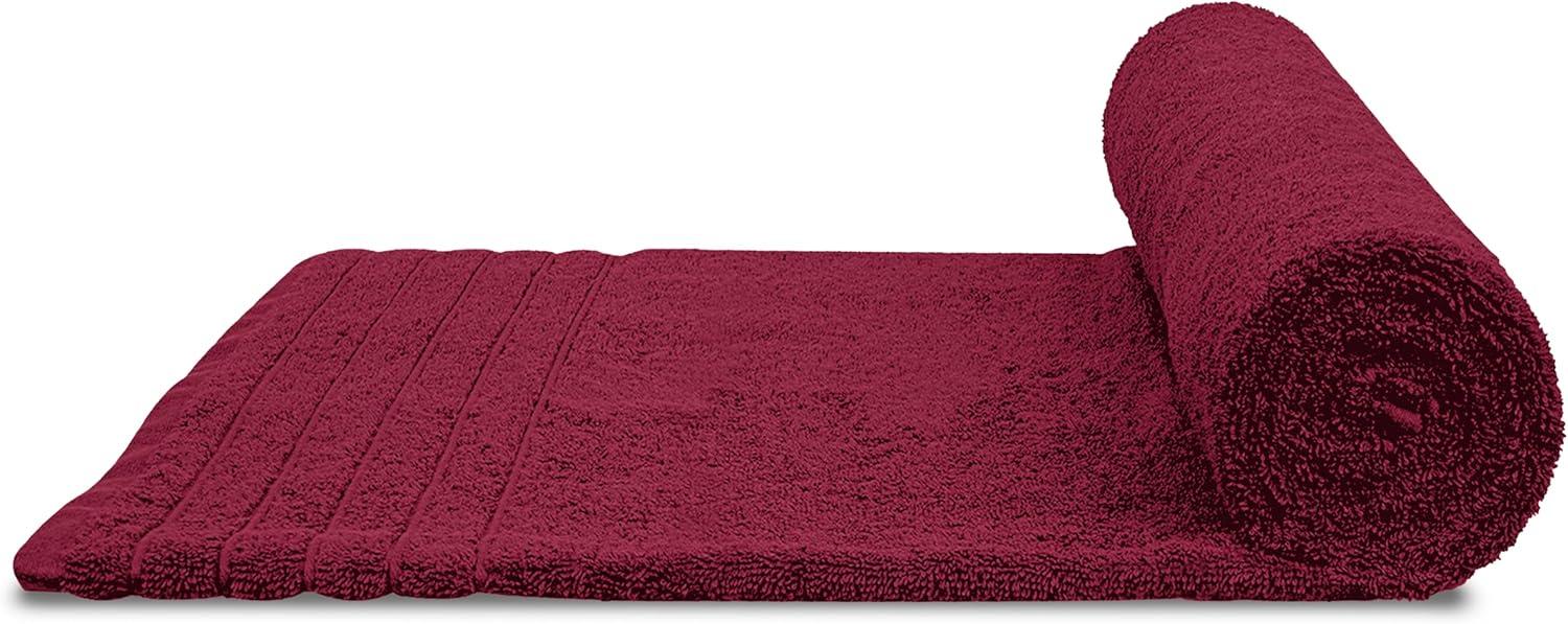 imageTens Towels Pack of 2 Extra Large Bath Sheets 35 x 70 Inches 100 Cotton Larger ampamp Lighter Weight Quicker to Dry Super Soft ampamp Absorbent Oversized Bath Towels Dark GreyBurgundy