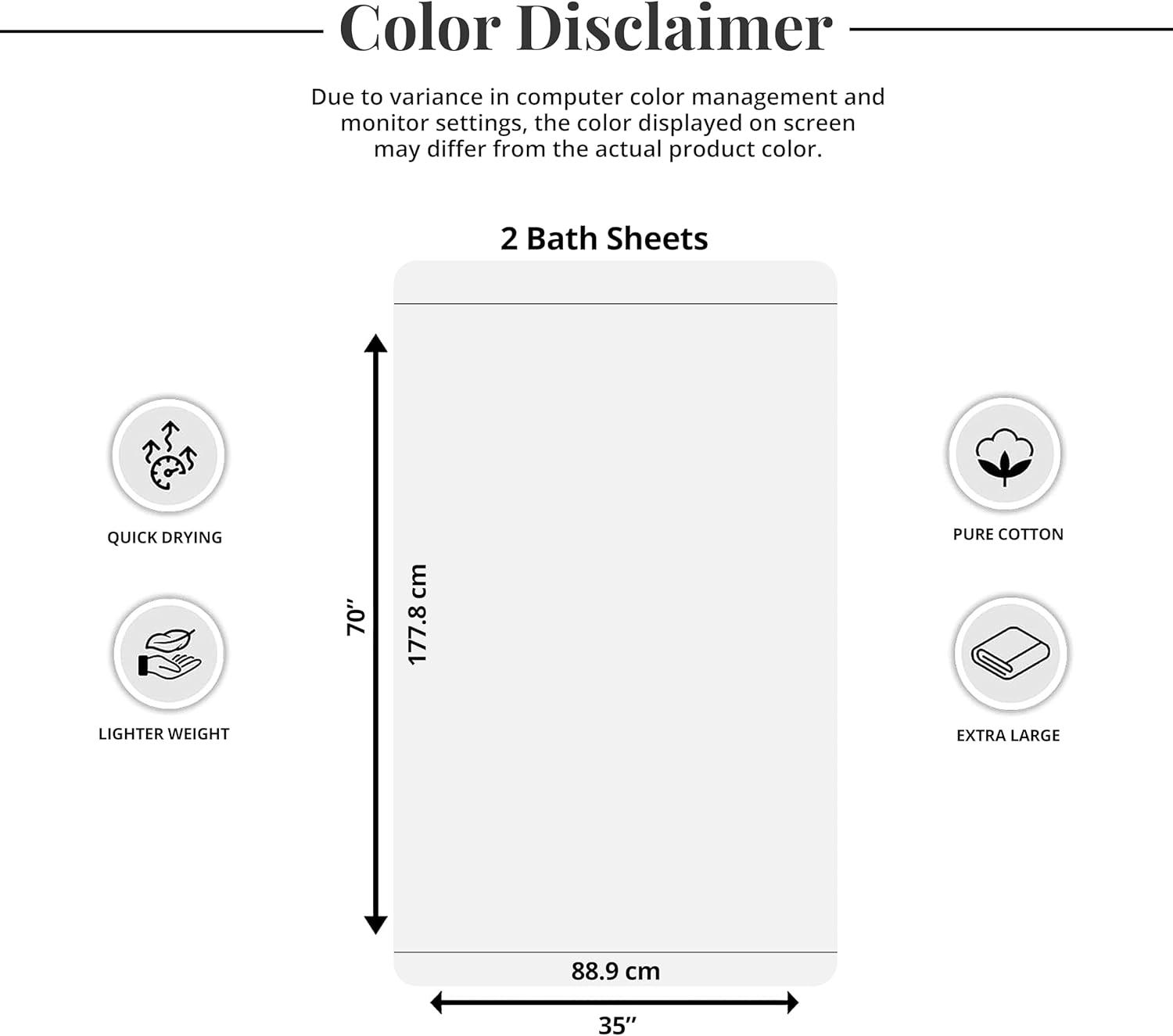 imageTens Towels Pack of 2 Extra Large Bath Sheets 35 x 70 Inches 100 Cotton Larger ampamp Lighter Weight Quicker to Dry Super Soft ampamp Absorbent Oversized Bath Towels Dark GreyPurple