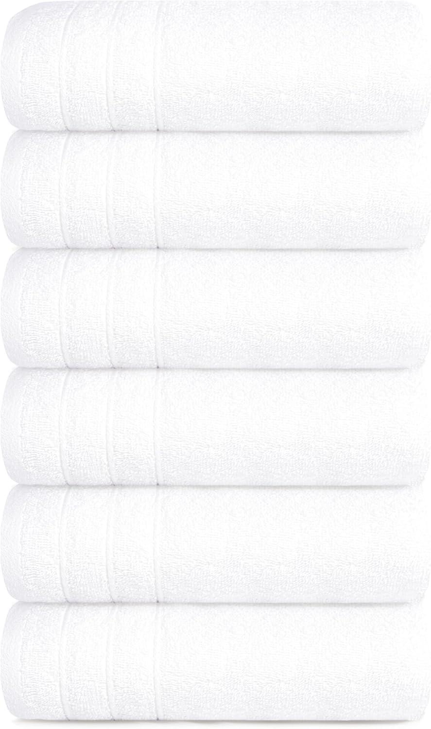 imageTens Towels Pack of 6 Hand Towels 100 Cotton Lighter Weight Quick to Dry 16 x 28 Inches Super Soft ampamp Absorbent Perfect for Bathroom ampamp Kitchen Dark GreyWhite