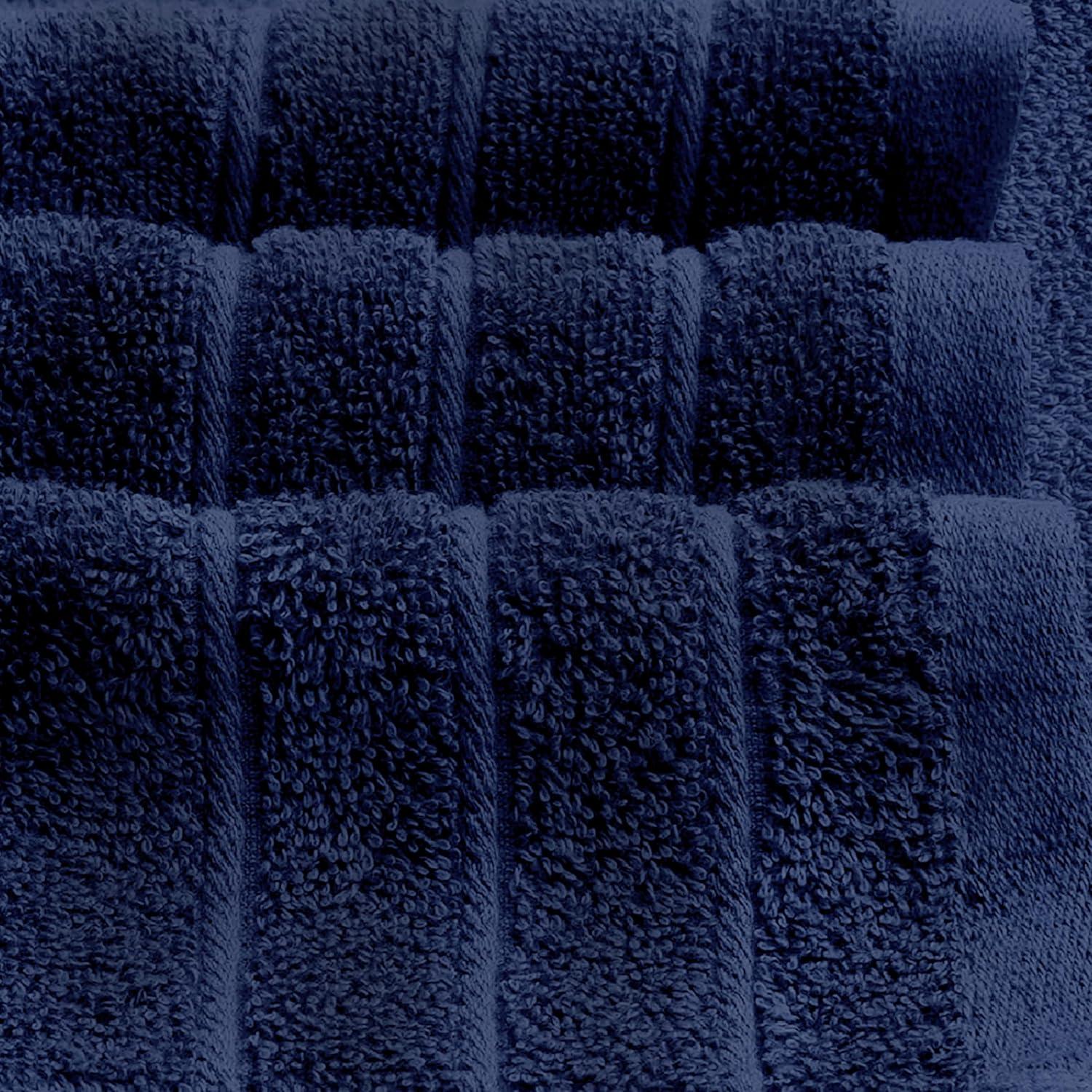 imageTens Towels Pack of 8 Towels Set 2 Extra Large Bath 2 Hand 4 Washcloths 100 Cotton Lighter Weight Quicker to Dry Super Absorbent Perfect for Bathroom BeigeNavy
