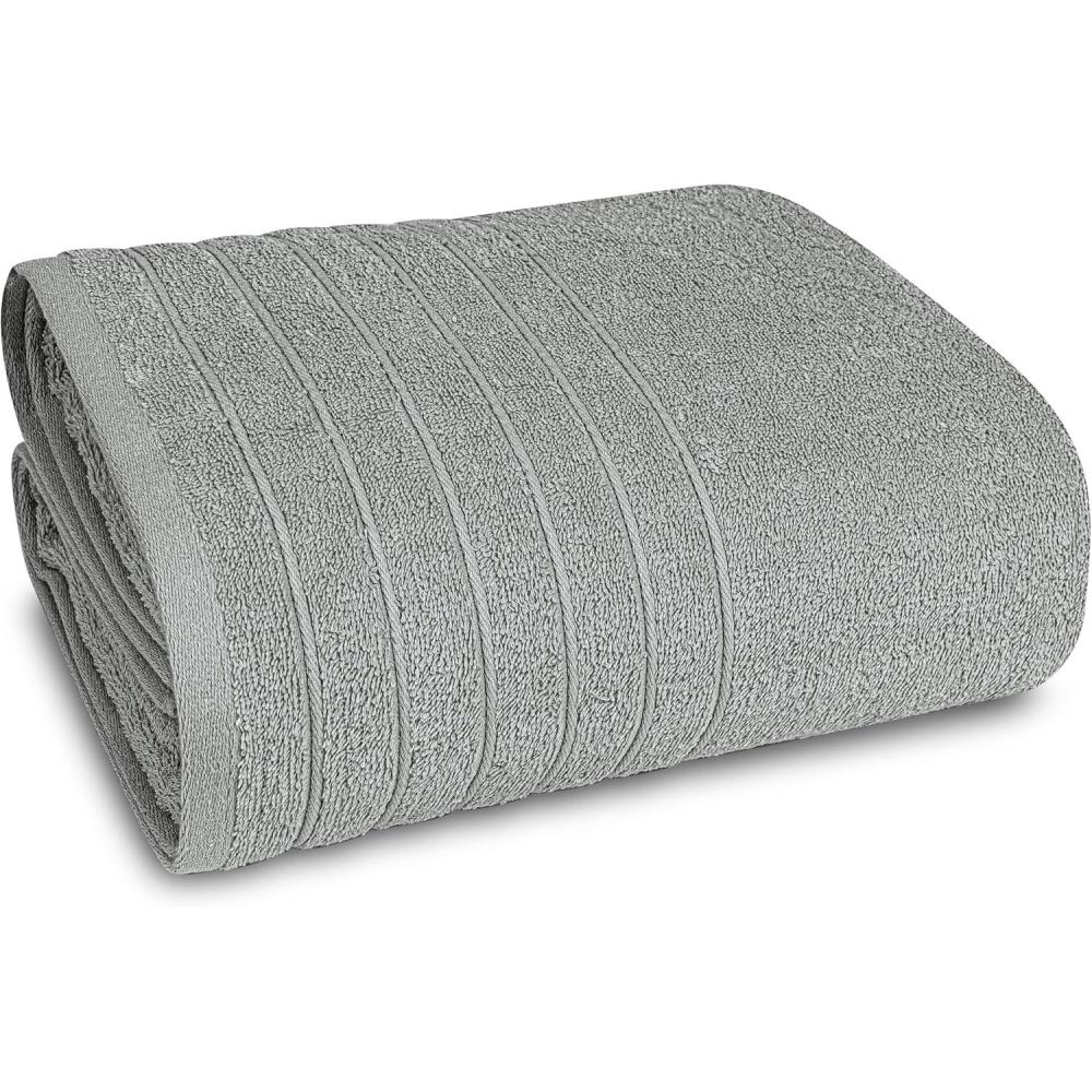 imageTens Towels Pack of 1 Jumbo Bath Sheet 40 x 80 Inches Extra Large ampamp Light Weight Quicker to Dry 100 Cotton Super Soft ampamp Absorbent Perfect to Wrap Yourself in Dark GreyCool Grey