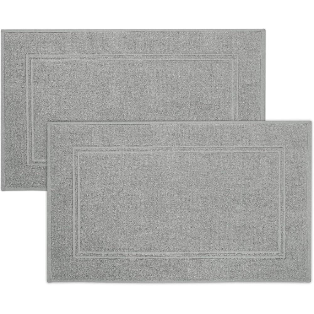 imageTens Towels Pack of 2 Bath Mats 100 Cotton 20 x 32 Inches Super Absorbent Hotel Quality Premium Floor Towels Luxurious Soft ampamp Quick Dry Not a Bathroom Rug Dark GreyCool Grey