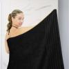 Tens Towels Pack of 1 Jumbo Bath Sheet 40 x 80 Inches, Extra Large & Light Weight, Quicker to Dry, 100% Cotton, Super Soft & Absorbent, Perfect to Wrap Yourself in, Dark Grey(Black)