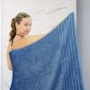 Tens Towels Pack of 1 Jumbo Bath Sheet 40 x 80 Inches, Extra Large & Light Weight, Quicker to Dry, 100% Cotton, Super Soft & Absorbent, Perfect to Wrap Yourself in, Dark Grey(Blue)