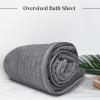 Tens Towels Pack of 1 Jumbo Bath Sheet 40 x 80 Inches, Extra Large & Light Weight, Quicker to Dry, 100% Cotton, Super Soft & Absorbent, Perfect to Wrap Yourself in, Dark Grey(Dark Grey)