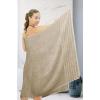 Tens Towels Pack of 1 Jumbo Bath Sheet 40 x 80 Inches, Extra Large & Light Weight, Quicker to Dry, 100% Cotton, Super Soft & Absorbent, Perfect to Wrap Yourself in, Dark Grey(Beige)