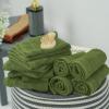 Tens Towels Pack of 12 Washcloths, 12 x 12 Inches, Lighter Weight, Quick to Dry, Super Soft & Absorbent, Gentle Face Towels, Hotel Quality, Perfect for Bathroom, Gym, Spa (Dark Grey, 12 Pack)(Forest Green)