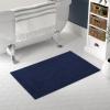 Tens Towels Pack of 2 Bath Mats 100% Cotton, 20 x 32 Inches, Super Absorbent, Hotel Quality Premium Floor Towels, Luxurious, Soft & Quick Dry, Not a Bathroom Rug, Dark Grey(Navy)