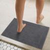 Tens Towels Pack of 2 Bath Mats 100% Cotton, 20 x 32 Inches, Super Absorbent, Hotel Quality Premium Floor Towels, Luxurious, Soft & Quick Dry, Not a Bathroom Rug, Dark Grey(Dark Grey)