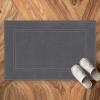 Tens Towels Pack of 2 Bath Mats 100% Cotton, 20 x 32 Inches, Super Absorbent, Hotel Quality Premium Floor Towels, Luxurious, Soft & Quick Dry, Not a Bathroom Rug, Dark Grey(Dark Grey)