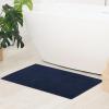 Tens Towels Pack of 2 Bath Mats 100% Cotton, 20 x 32 Inches, Super Absorbent, Hotel Quality Premium Floor Towels, Luxurious, Soft & Quick Dry, Not a Bathroom Rug, Dark Grey(Navy)