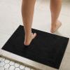 Tens Towels Pack of 2 Bath Mats 100% Cotton, 20 x 32 Inches, Super Absorbent, Hotel Quality Premium Floor Towels, Luxurious, Soft & Quick Dry, Not a Bathroom Rug, Dark Grey(Black)
