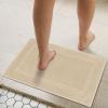 Tens Towels Pack of 2 Bath Mats 100% Cotton, 20 x 32 Inches, Super Absorbent, Hotel Quality Premium Floor Towels, Luxurious, Soft & Quick Dry, Not a Bathroom Rug, Dark Grey(Beige)