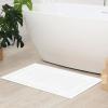 Tens Towels Pack of 2 Bath Mats 100% Cotton, 20 x 32 Inches, Super Absorbent, Hotel Quality Premium Floor Towels, Luxurious, Soft & Quick Dry, Not a Bathroom Rug, Dark Grey(White)