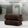 Tens Towels Pack of 2 Extra Large Bath Sheets 35 x 70 Inches, 100% Cotton, Larger & Lighter Weight, Quicker to Dry, Super Soft & Absorbent, Oversized Bath Towels, Dark Grey(Brown)