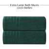 Tens Towels Pack of 2 Extra Large Bath Sheets 35 x 70 Inches, 100% Cotton, Larger & Lighter Weight, Quicker to Dry, Super Soft & Absorbent, Oversized Bath Towels, Dark Grey(Hunter Green)
