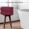 Tens Towels Pack of 2 Extra Large Bath Sheets 35 x 70 Inches, 100% Cotton, Larger & Lighter Weight, Quicker to Dry, Super Soft & Absorbent, Oversized Bath Towels, Dark Grey(Burgundy)