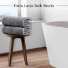 Tens Towels Pack of 2 Extra Large Bath Sheets 35 x 70 Inches, 100% Cotton, Larger & Lighter Weight, Quicker to Dry, Super Soft & Absorbent, Oversized Bath Towels, Dark Grey(Dark Grey)