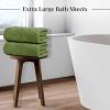 Tens Towels Pack of 2 Extra Large Bath Sheets 35 x 70 Inches, 100% Cotton, Larger & Lighter Weight, Quicker to Dry, Super Soft & Absorbent, Oversized Bath Towels, Dark Grey(Green)