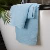 Tens Towels Pack of 2 Extra Large Bath Sheets 35 x 70 Inches, 100% Cotton, Larger & Lighter Weight, Quicker to Dry, Super Soft & Absorbent, Oversized Bath Towels, Dark Grey(Sky Blue)