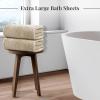 Tens Towels Pack of 2 Extra Large Bath Sheets 35 x 70 Inches, 100% Cotton, Larger & Lighter Weight, Quicker to Dry, Super Soft & Absorbent, Oversized Bath Towels, Dark Grey(Beige)