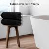 Tens Towels Pack of 2 Extra Large Bath Sheets 35 x 70 Inches, 100% Cotton, Larger & Lighter Weight, Quicker to Dry, Super Soft & Absorbent, Oversized Bath Towels, Dark Grey(Black)