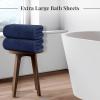 Tens Towels Pack of 2 Extra Large Bath Sheets 35 x 70 Inches, 100% Cotton, Larger & Lighter Weight, Quicker to Dry, Super Soft & Absorbent, Oversized Bath Towels, Dark Grey(Navy)