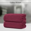 Tens Towels Pack of 2 Extra Large Bath Sheets 35 x 70 Inches, 100% Cotton, Larger & Lighter Weight, Quicker to Dry, Super Soft & Absorbent, Oversized Bath Towels, Dark Grey(Burgundy)