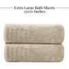 Tens Towels Pack of 2 Extra Large Bath Sheets 35 x 70 Inches, 100% Cotton, Larger & Lighter Weight, Quicker to Dry, Super Soft & Absorbent, Oversized Bath Towels, Dark Grey(Beige)