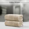 Tens Towels Pack of 4 Extra Large Bath Towels 30 x 60 Inches, 100% Cotton, Larger & Lighter Weight, Quicker to Dry, Super Soft and Absorbent, Perfect for Bathroom, Dark Grey(Beige)