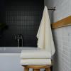 Tens Towels Pack of 4 Extra Large Bath Towels 30 x 60 Inches, 100% Cotton, Larger & Lighter Weight, Quicker to Dry, Super Soft and Absorbent, Perfect for Bathroom, Dark Grey(Cream)