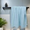 Tens Towels Pack of 4 Extra Large Bath Towels 30 x 60 Inches, 100% Cotton, Larger & Lighter Weight, Quicker to Dry, Super Soft and Absorbent, Perfect for Bathroom, Dark Grey(Sky Blue)