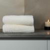Tens Towels Pack of 4 Extra Large Bath Towels 30 x 60 Inches, 100% Cotton, Larger & Lighter Weight, Quicker to Dry, Super Soft and Absorbent, Perfect for Bathroom, Dark Grey(Cream)