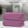 Tens Towels Pack of 4 Extra Large Bath Towels 30 x 60 Inches, 100% Cotton, Larger & Lighter Weight, Quicker to Dry, Super Soft and Absorbent, Perfect for Bathroom, Dark Grey(Purple)