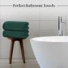 Tens Towels Pack of 4 Extra Large Bath Towels 30 x 60 Inches, 100% Cotton, Larger & Lighter Weight, Quicker to Dry, Super Soft and Absorbent, Perfect for Bathroom, Dark Grey(Hunter Green)