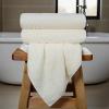 Tens Towels Pack of 4 Extra Large Bath Towels 30 x 60 Inches, 100% Cotton, Larger & Lighter Weight, Quicker to Dry, Super Soft and Absorbent, Perfect for Bathroom, Dark Grey(Cream)