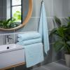 Tens Towels Pack of 4 Extra Large Bath Towels 30 x 60 Inches, 100% Cotton, Larger & Lighter Weight, Quicker to Dry, Super Soft and Absorbent, Perfect for Bathroom, Dark Grey(Sky Blue)