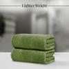 Tens Towels Pack of 4 Extra Large Bath Towels 30 x 60 Inches, 100% Cotton, Larger & Lighter Weight, Quicker to Dry, Super Soft and Absorbent, Perfect for Bathroom, Dark Grey(Green)