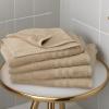 Tens Towels Pack of 4 Soft Bath Towels, 100% Cotton, 27 x 54 Inches, Lightweight & Quick-Dry, Ideal for Daily Bathroom Use, Practical & Comfortable, Navy(Beige)