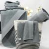 Tens Towels Pack of 8 Popcorn Textured Luxury Towels Set, 2 Extra Large Bath, 2 Hand, 4 Washcloths, 100% Cotton, Plush Hotel Quality, Super Absorbent, Perfect for Your Bathroom, Hunter Green(Steel Grey)