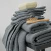 Tens Towels Pack of 8 Popcorn Textured Luxury Towels Set, 2 Extra Large Bath, 2 Hand, 4 Washcloths, 100% Cotton, Plush Hotel Quality, Super Absorbent, Perfect for Your Bathroom, Black(Steel Grey)