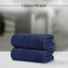 Tens Towels Pack of 8 Towels Set, 2 Extra Large Bath, 2 Hand, 4 Washcloths, 100% Cotton, Lighter Weight, Quicker to Dry, Super Absorbent, Perfect for Bathroom, Beige(Navy)