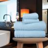 Tens Towels Pack of 8 Towels Set, 2 Extra Large Bath, 2 Hand, 4 Washcloths, 100% Cotton, Lighter Weight, Quicker to Dry, Super Absorbent, Perfect for Bathroom, Beige(Sky Blue)