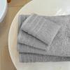 Tens Towels Pack of 8 Towels Set, 2 Extra Large Bath, 2 Hand, 4 Washcloths, 100% Cotton, Lighter Weight, Quicker to Dry, Super Absorbent, Perfect for Bathroom, Beige(Cool Grey)