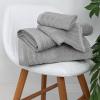 Tens Towels Pack of 8 Towels Set, 2 Extra Large Bath, 2 Hand, 4 Washcloths, 100% Cotton, Lighter Weight, Quicker to Dry, Super Absorbent, Perfect for Bathroom, Beige(Cool Grey)